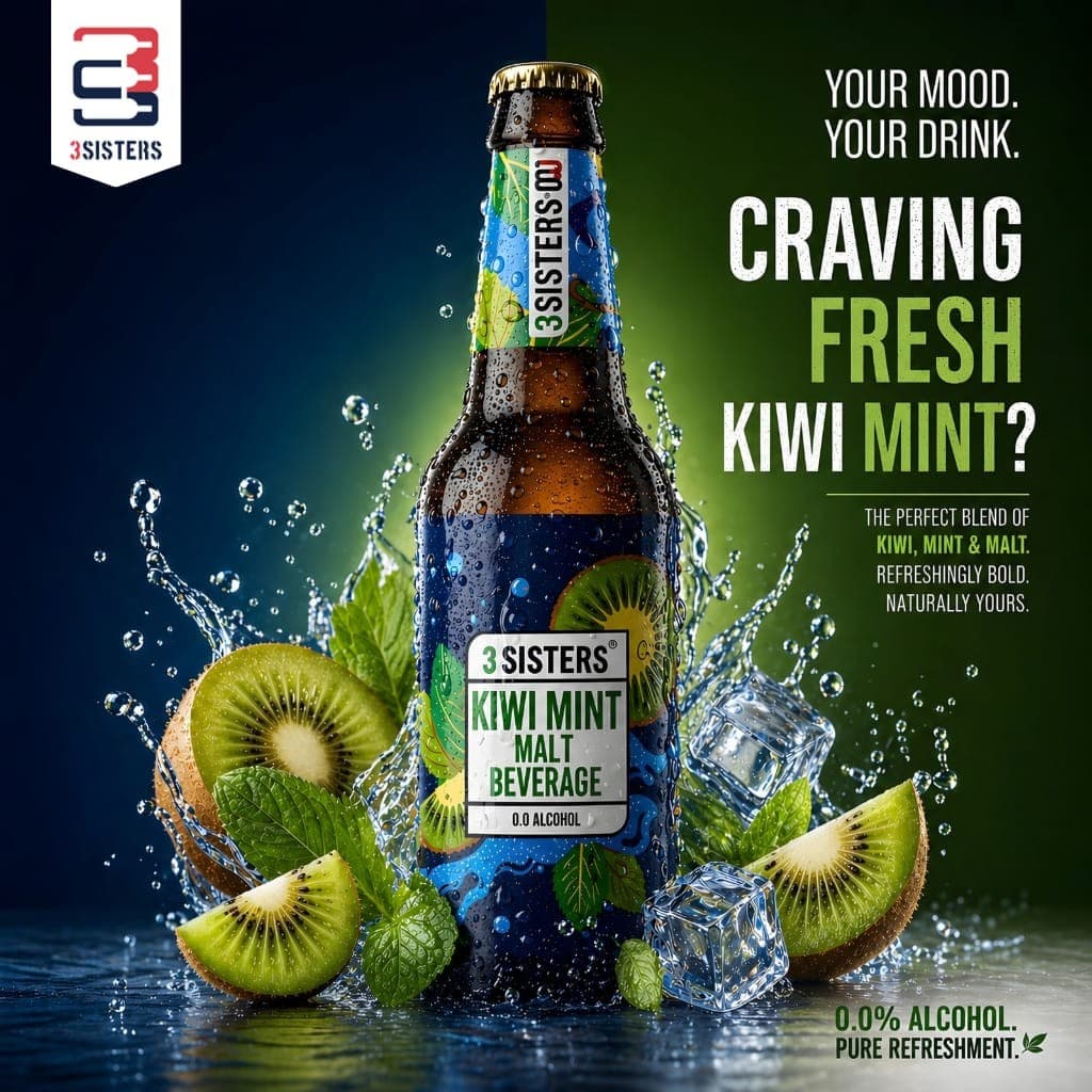 3Sisters Kiwi Mint Malt Beverage